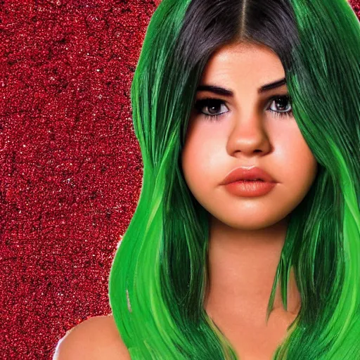 Prompt: photo of human celery with selena gomez face