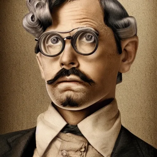 Prompt: man in beige with neat hair and silver monocle, intricate, highly detailed, face enhance