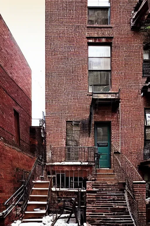Image similar to (((((a ramshackle manhattan brick brownstone deep in the forest))))) by Nicolas Rix!!!!!!!!!!!!!!!!!!!!!!!!!!!