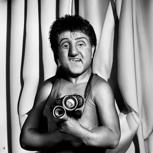 Prompt: hybrid of orange and stallone, funny award - winning photo, rolleiflex tlr