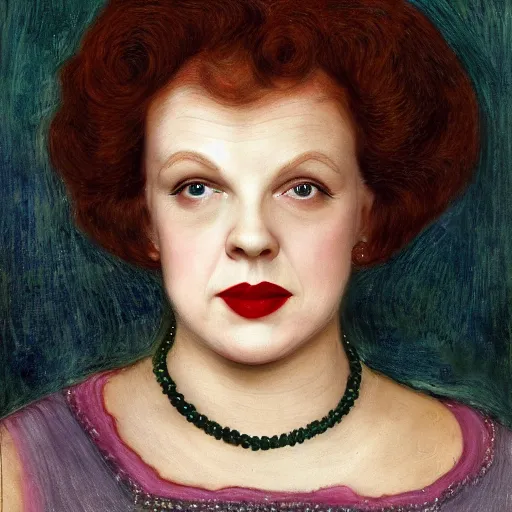 Image similar to portrait of hybrid of judy garland and isy suttie aged 3 5, preraphaelite, 8 k