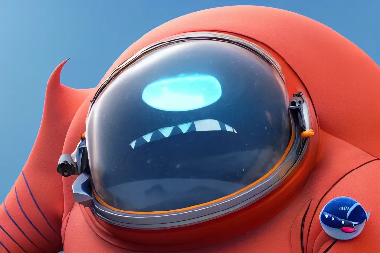 Image similar to astronaut suit in the shape of a whale, still from a pixar movie, high quality 3 d render, movie, pixar, renderman, 4 k, artstation