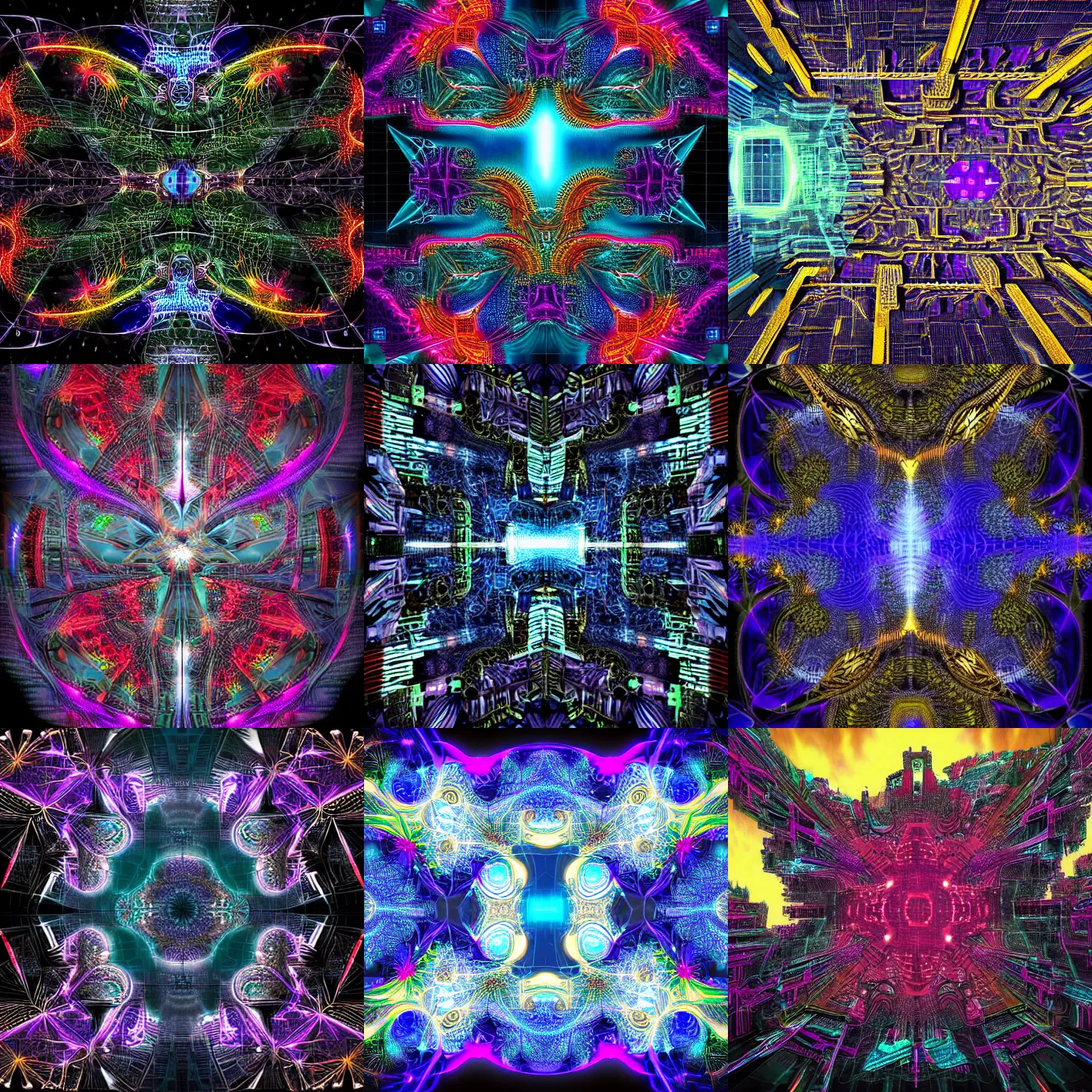 Prompt: cyberpunk fractal