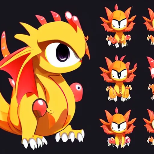 Image similar to the most cutest adorable happy picture of a dragon, tiny firespitter, kawaii, chibi style, Dra the Dragon, tiny red babdy dragon, adorably cute, enhanched, stuffed dragon, deviant adoptable, digital art Emoji collection