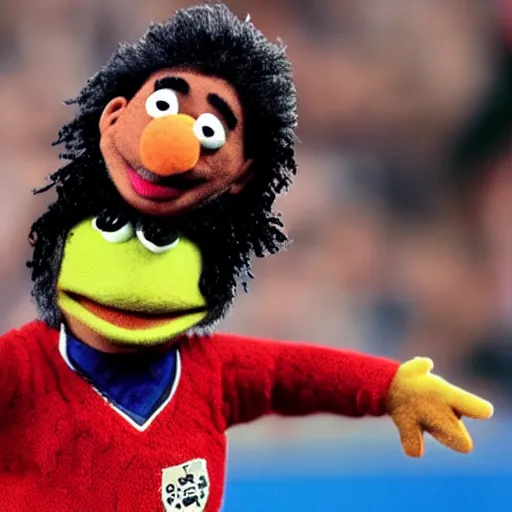 Prompt: Ruud Gullit as a muppet