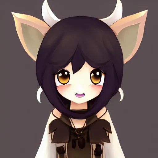 Prompt: headshot of young female furry, maple story, cute, fantasy, intricate, long hair, dark grey skin, mouse face, maplestory mouse, dark skin, mouse head, mouse ears, black hair, elegant, cartoony, maplestory Deviantart, maplestory character, character art of maple story, smooth, sharp focus, illustration, art by maplestory