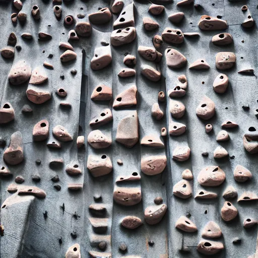 Image similar to bouldering wall made of human faces, photo, iso, mm, octane,