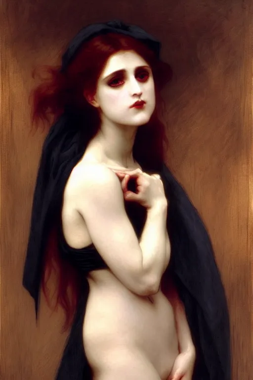 Image similar to victorian vampires painting by rossetti bouguereau, detailed art, artstation
