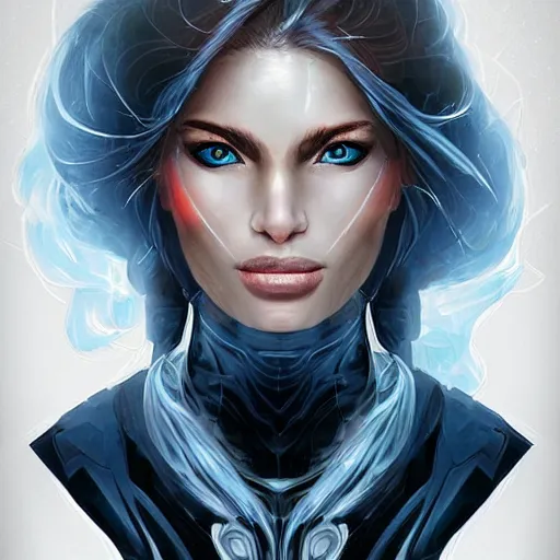 Prompt: woman portrait made out of ice and fire, beautiful, cyborg, comic book art, highly detailed, trending on artstation