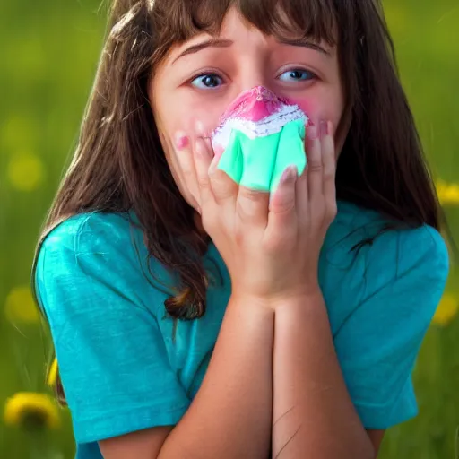 Prompt: a stock photo for a news story about summer allergies