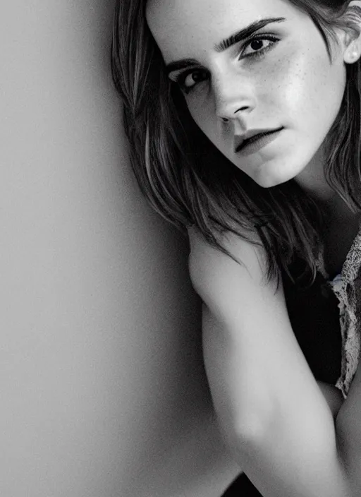 Image similar to Emma Watson, intimate, portrait by Patrick Gleason