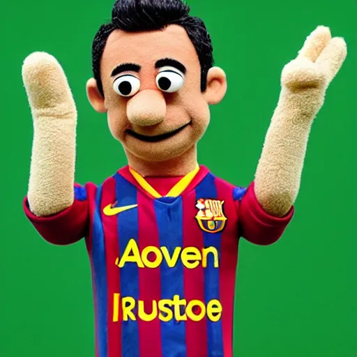 Image similar to xavi hernandez as a muppet