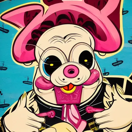 Image similar to Tristan Eaton, Porky Pig