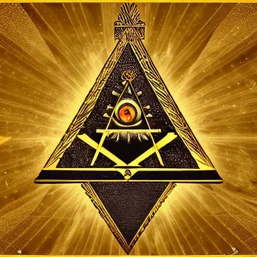 Prompt: it's all a conspiracy. masonic symbols. goverment controlled by illuminati. pyramids and the all seeing eye. backlit. beautiful detailed. 4 k h 8 0 0
