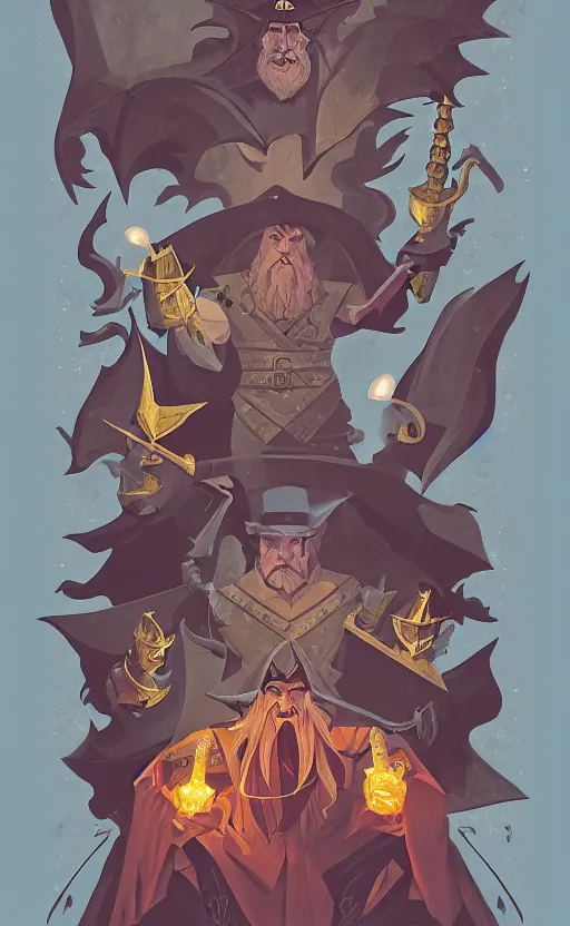 Image similar to powerful wizard, dungeons and dragons by simon kennedy, studio muti