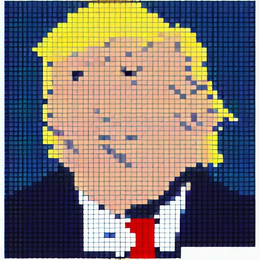 Image similar to trump as pixel art