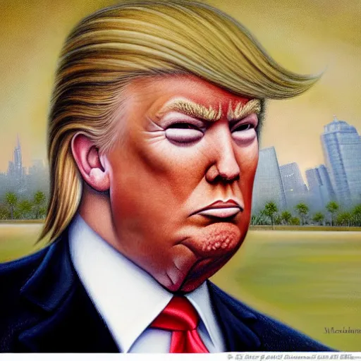 Image similar to portrait of Donald Trump by Jon McNaughton