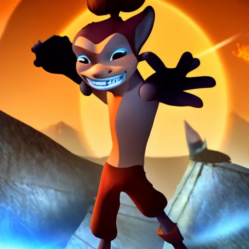 Image similar to jack from jack and daxter stoic dark