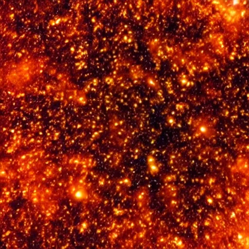 Image similar to a distant star or planet that looks like a slice of chorizo black background