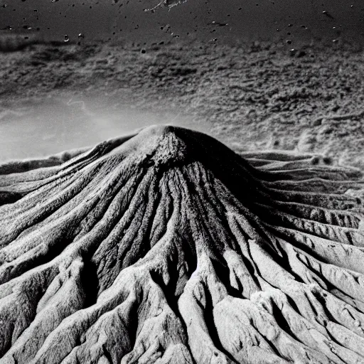 Image similar to An electron microscope image of a volcano