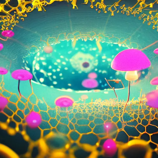 Prompt: cardboard pinhole camera, floating, rbc, radiolaria, protophyta, micro - organisms, center frame, symmetric, rim light, marine microbiology, bioluminescence, electric, fur, soft, concept art, intricate details, highly detailed, colorful, photorealistic, disney pixar, octane render, iridescent, anime, 8 k