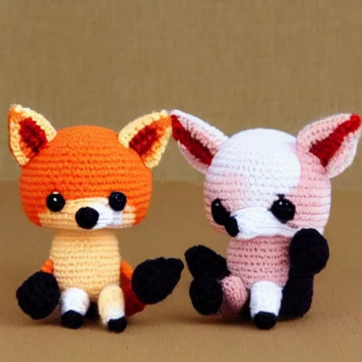 Image similar to cute fox Amigurumi