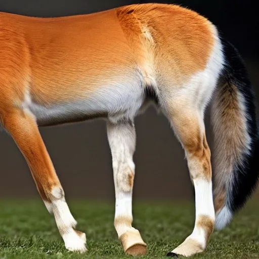 Image similar to Half-horse half-fox, species fusion, selective breeding