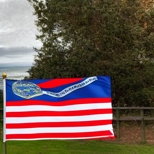 Image similar to beautiful photograph of burger flag waving in the wind