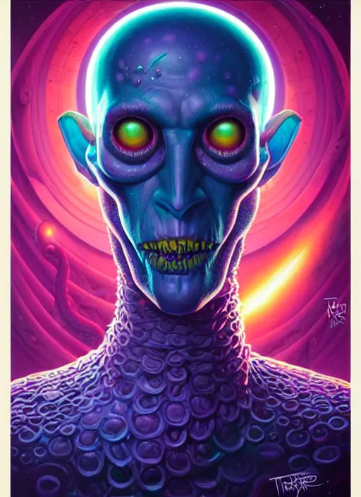 Prompt: cosmic lovecraft ransom hero portrait, pixar style, by tristan eaton stanley artgerm and tom bagshaw.