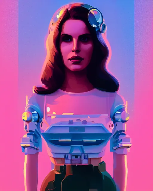Prompt: portrait of lana del rey as a cyborg. intricate abstract. key art. game art. concept art. intricate artwork. by tooth wu, wlop, beeple, dan mumford. 8 k octane render, trending on artstation, greg rutkowski very coherent symmetrical artwork. cinematic, hyperrealism, very detailed, iridescent accents