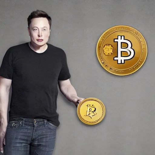 Prompt: elon musk promoting dogecoin digital art