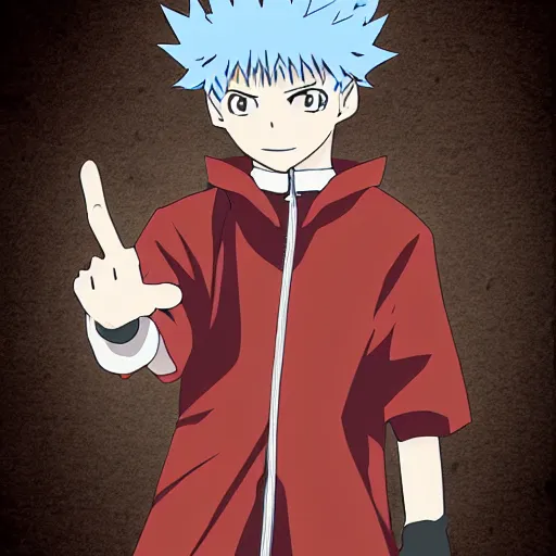 Image similar to Killua from Hunter x Hunter, style of Arcane, FLCL, The legend of Korra, detailed, digital , menacing look