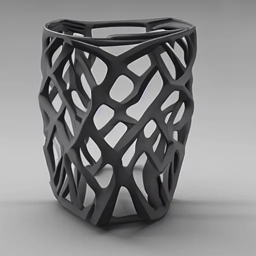 Image similar to 3d printed hexa vase, Voronoi, parametric design