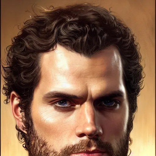 Image similar to henry cavill the king as a realistic fantasy d & d character, closeup portrait art by donato giancola and greg rutkowski, realistic face, digital art, trending on artstation