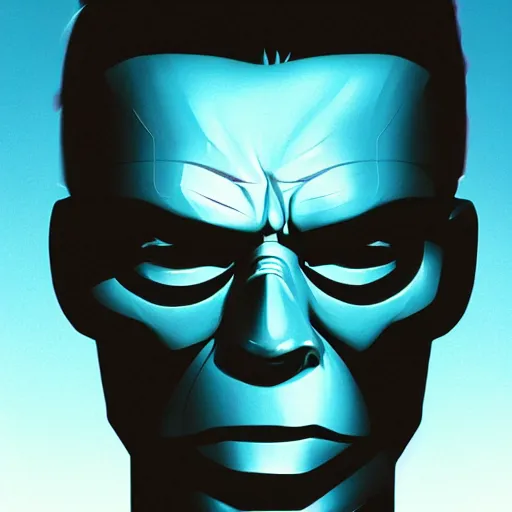 Image similar to face icon stylized minimalist the terminator 2 : judgement day, loftis, cory behance hd by jesper ejsing, by rhads, makoto shinkai and lois van baarle, ilya kuvshinov, rossdraws global illumination