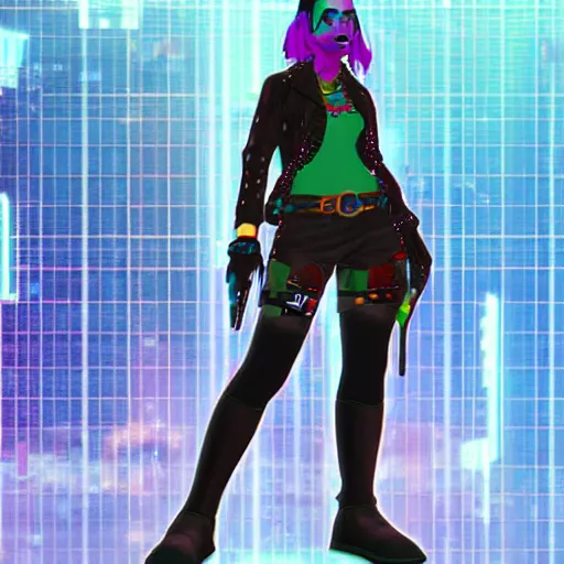 Image similar to The newest low polly cyberpunk character model