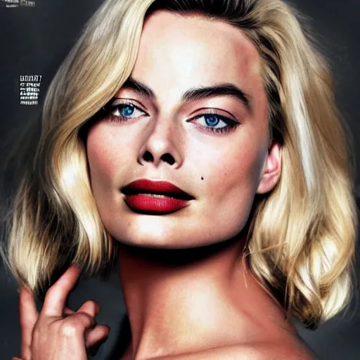 Image similar to margot robbie gta cover art