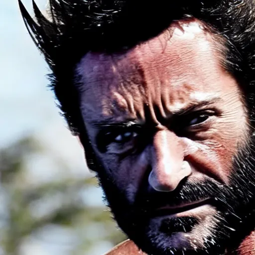Image similar to wolverine in the sons of anarchy 4 k detailed super realistic