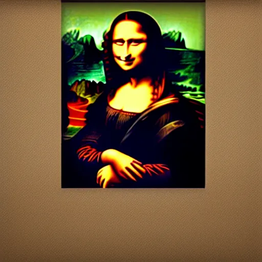 Image similar to mona lisa throw molotov