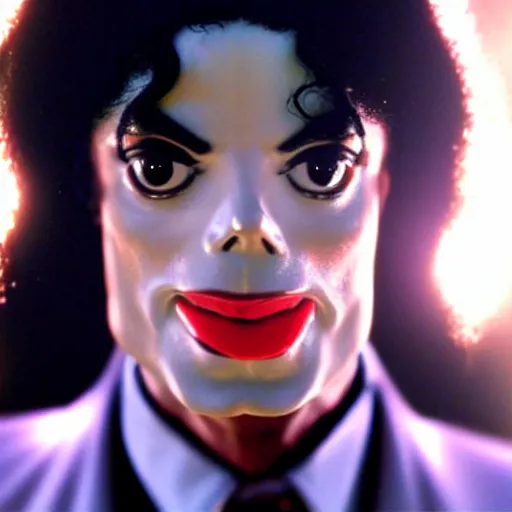 Image similar to mr. beans as michael jackson. movie still, cinematic lighting.