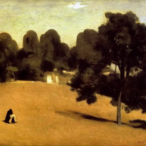 Image similar to minimalism, by camille corot