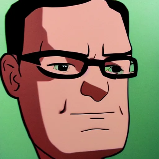 Image similar to Close-up portrait of Hank Hill, photorealistic