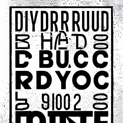 Image similar to black on white graphic poster for a techno party in style of david rudnick, acid, y 2 k