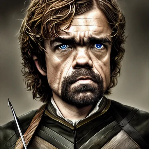 Image similar to peter dinklage as legolas, digital painting, extremely detailed, 4 k, intricate, brush strokes, mark arian, artgerm, bastien lecouffe - deharme