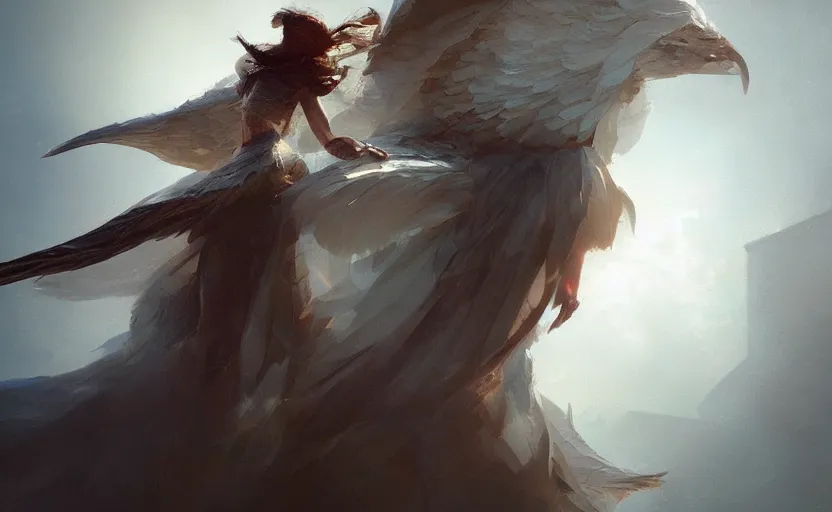 Image similar to Extended wings, elegant, volumetric lighting, digital painting, highly detailed, artstation, sharp focus, illustration, concept art, ruan jia, steve mccurry