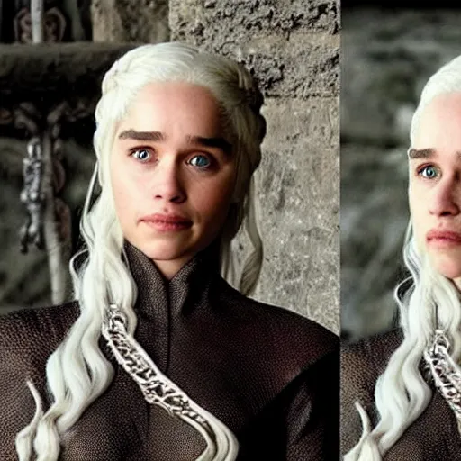 Image similar to Daenerys Targaryen smirking from Game Of Throne Meme Database. She smirks as if to mock your very existence.