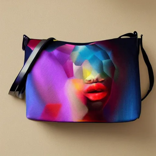 Image similar to designer bag in the shape of an artist's palette