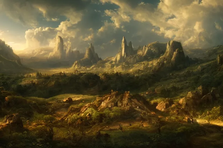 Image similar to a beautiful landscape photo of arcadia, cinematic atmospheric masterpiece, award winning, 4 k, hyperdetailed