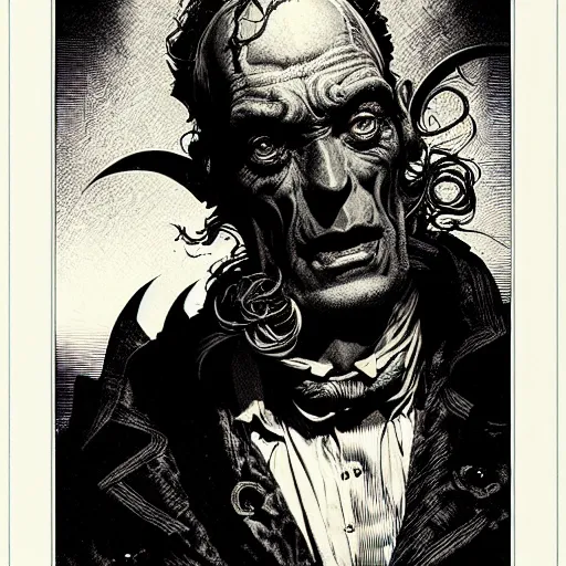 Prompt: portrait dramatic light, by bernie wrightson and simon bisley and joe fenton, inspired victorian sci - fi, etching, fine, sharp high detail, duotone screen print,