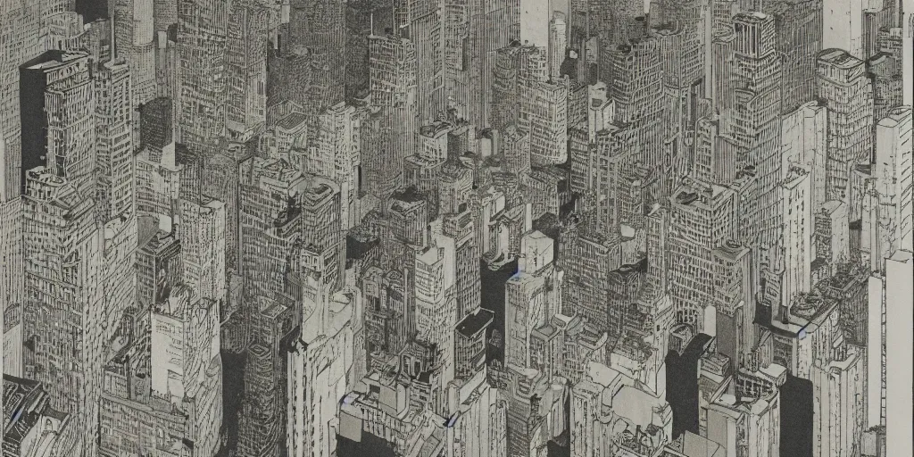 Prompt: watercolor, new york city by takato yamamoto, david hockney